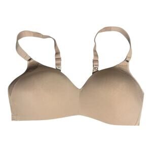 Warner's Bra Women 36D Super Soft Nude Tan Adjustable Strap Wireless Comfort